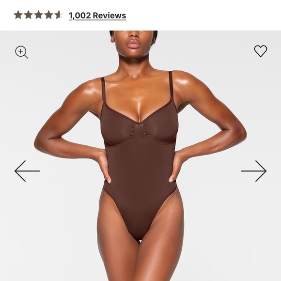 Skims Seamless Sculpt Bodysuit in Cocoa - Picture 1 of 4